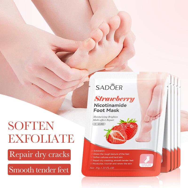 زوج واحد من أقنعة القدم من ساد - مراجعة Skincare Exfoliating وسعره